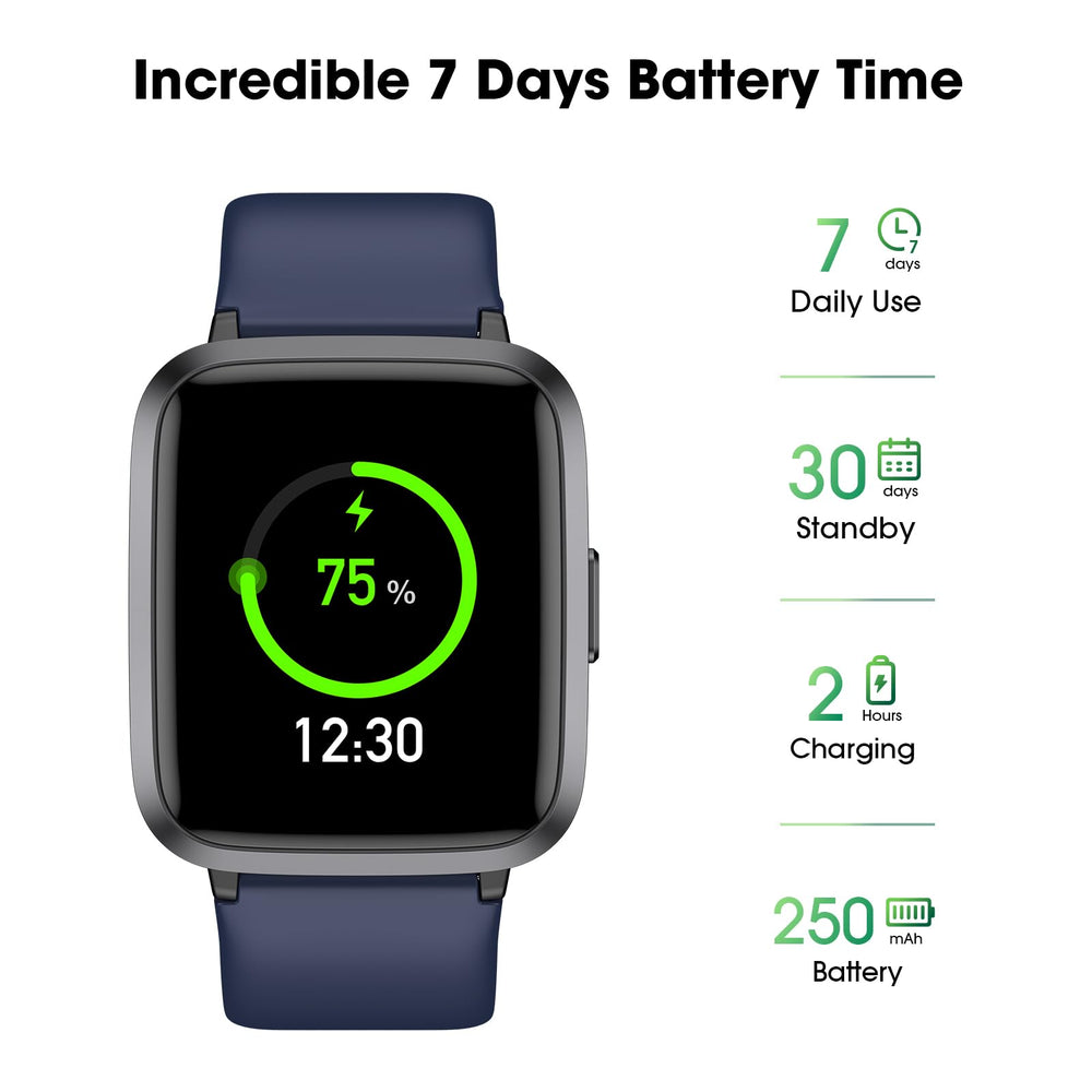 LIVIKEY fitness tracker watch long battery life between charges