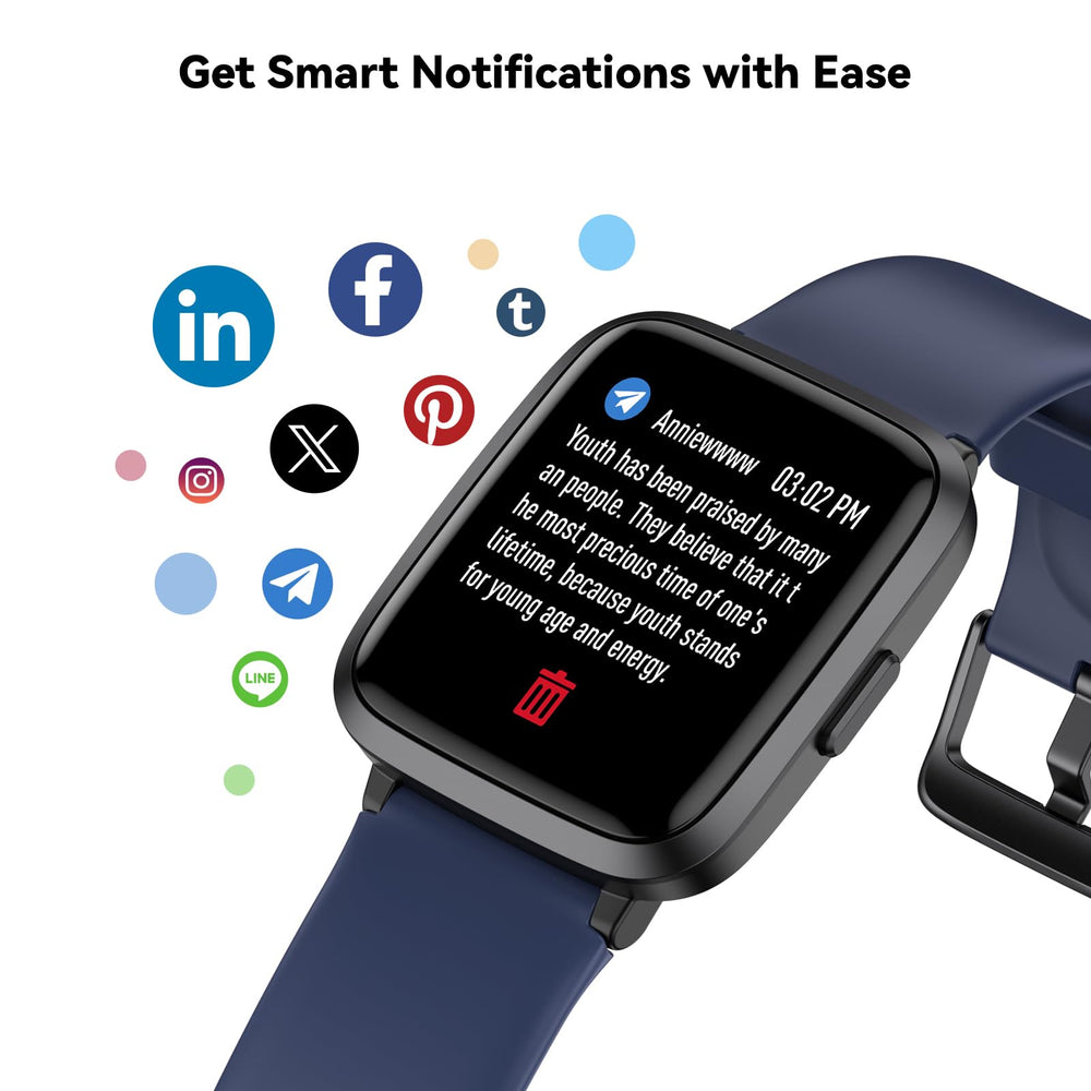 LIVIKEY fitness tracker watch IP68 waterproof design for sweat and rain