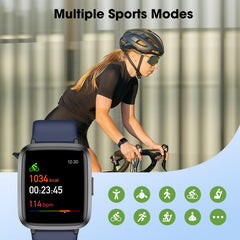 LIVIKEY fitness tracker watch pedometer tracks steps and distance