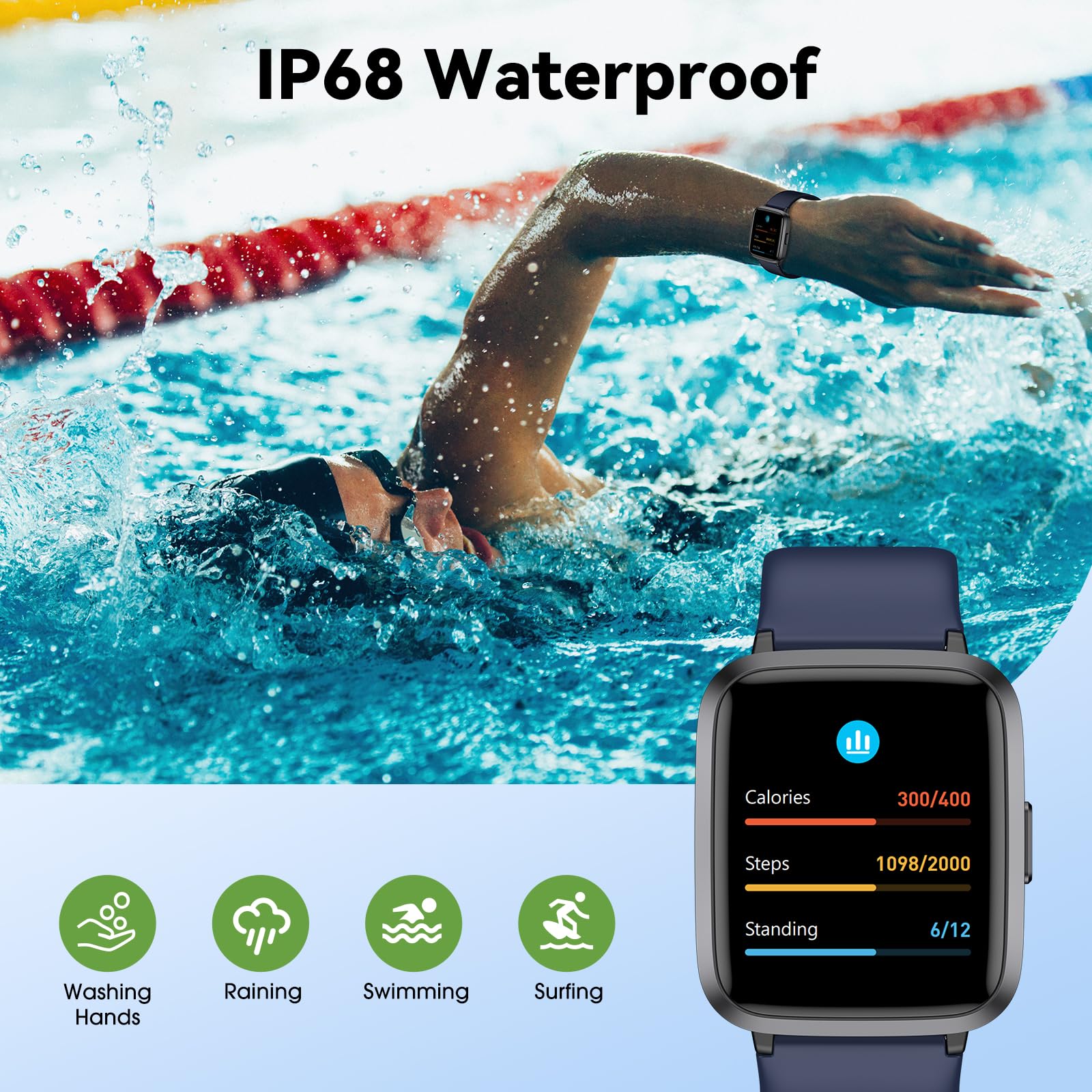 LIVIKEY fitness tracker watch sleep monitor shows rest quality