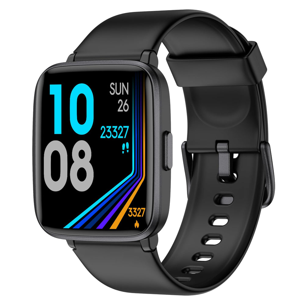 LIVIKEY Fitness Tracker Watch on wrist displaying heart rate and daily activity tracking.