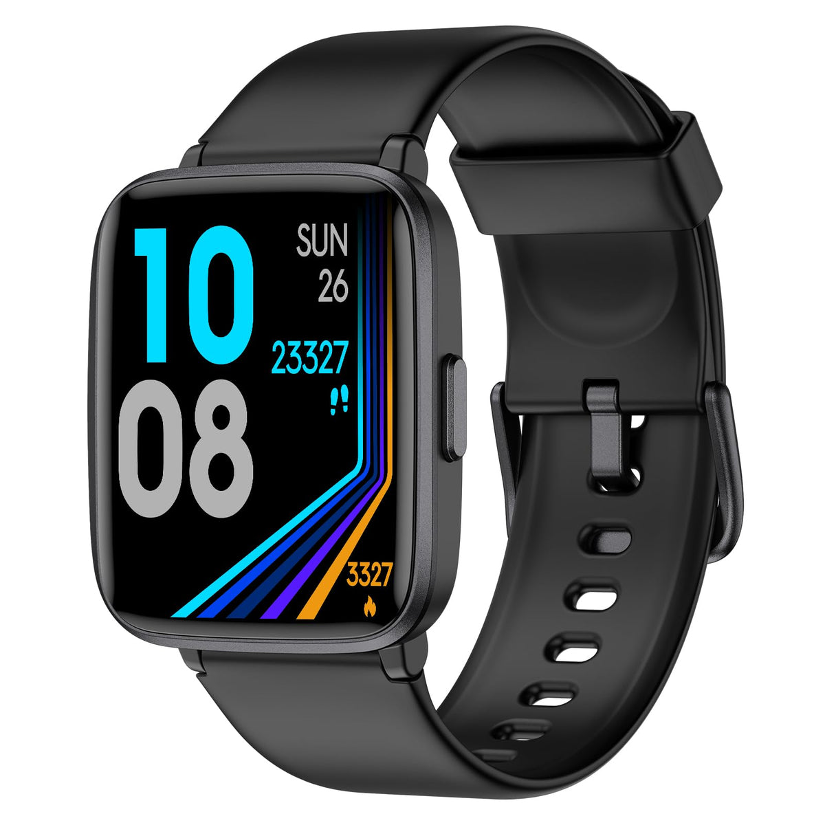 LIVIKEY Fitness Tracker Watch on wrist displaying heart rate and daily activity tracking.