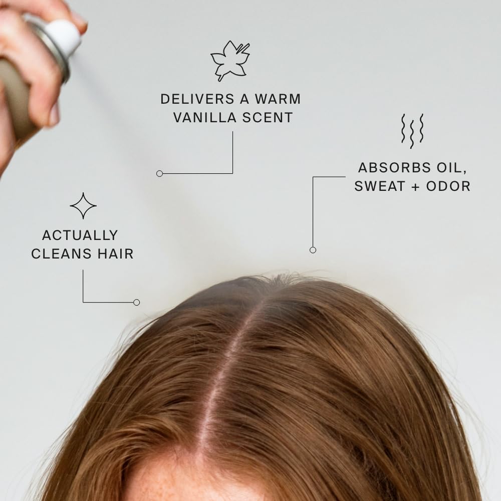 Living Proof Dry Shampoo Vanilla Scent oil-absorption action refreshes greasy hair.