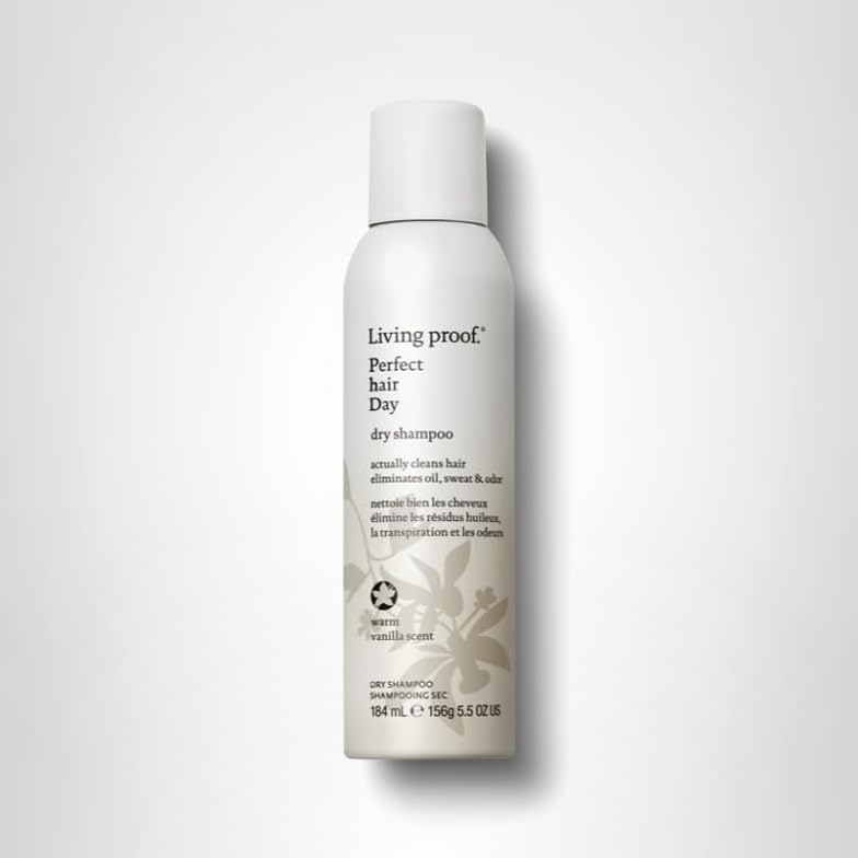 Living Proof Dry Shampoo Vanilla Scent canister is travel-ready for daily use.