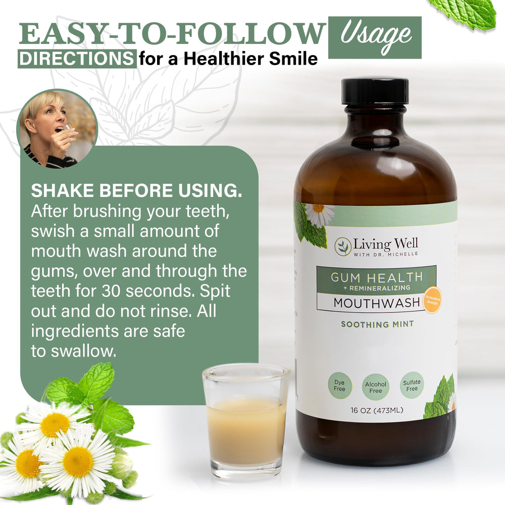 Living Well with Dr. Michelle product on bathroom shelf for daily use