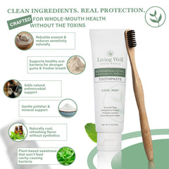 Living Well with Dr. Michelle brushing action, microbiome-friendly toothpaste for fresh breath