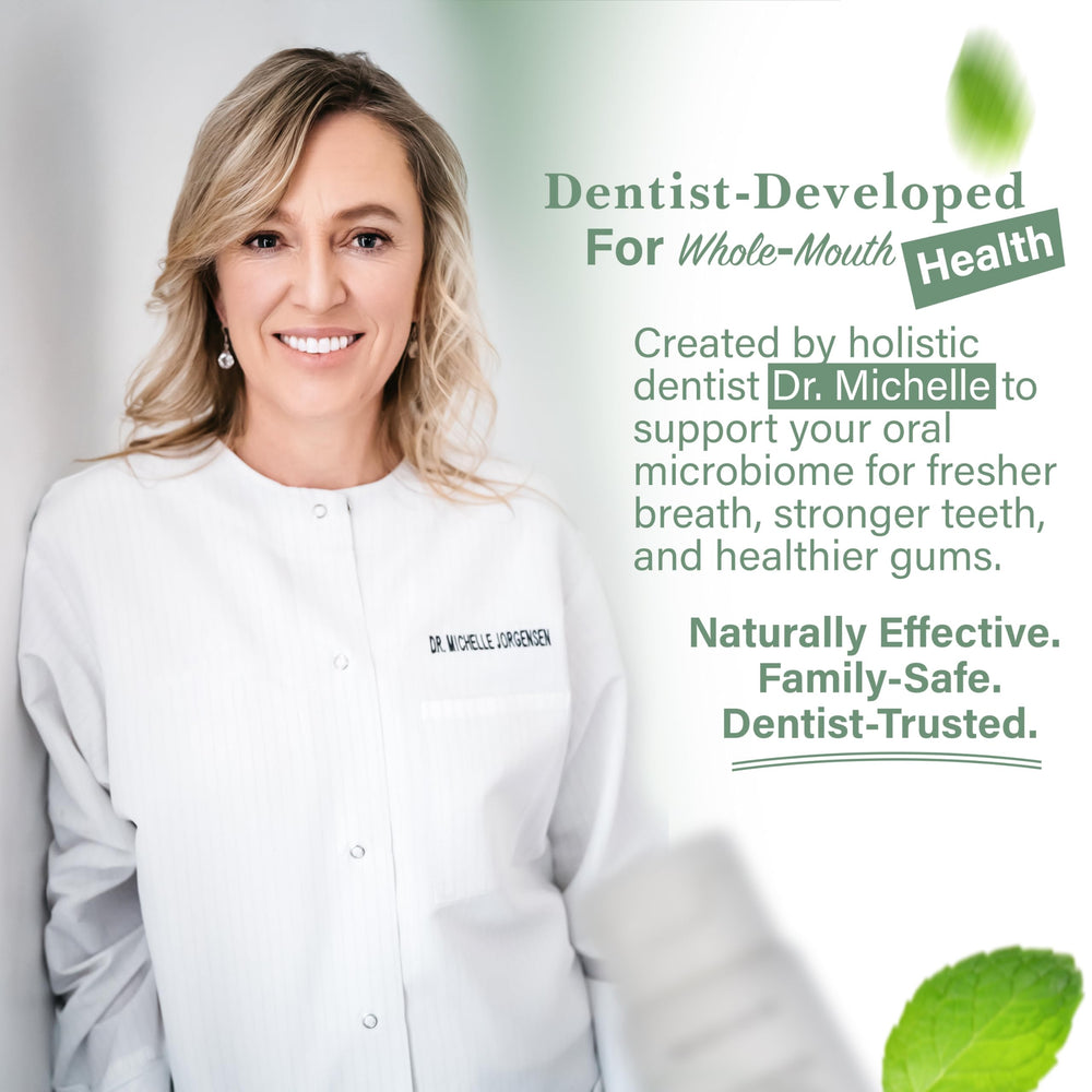 Living Well with Dr. Michelle ingredients panel, hydroxyapatite and PROtektin highlighted