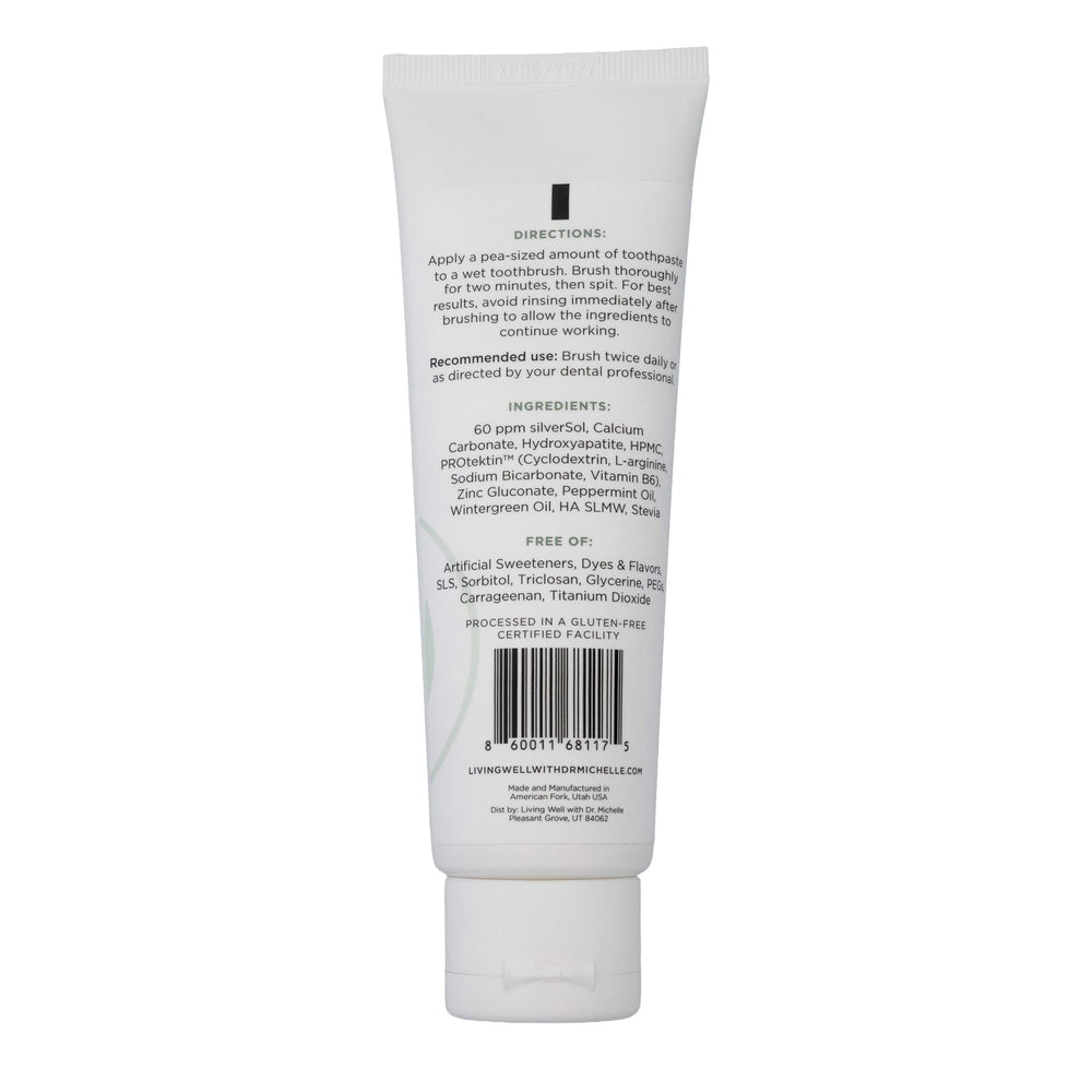 Living Well with Dr. Michelle mint finish, smooth brushing experience