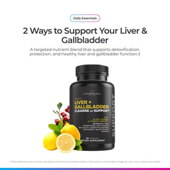 Livingood Daily Liver and Gallbladder Cleanse capsules ready for daily use.