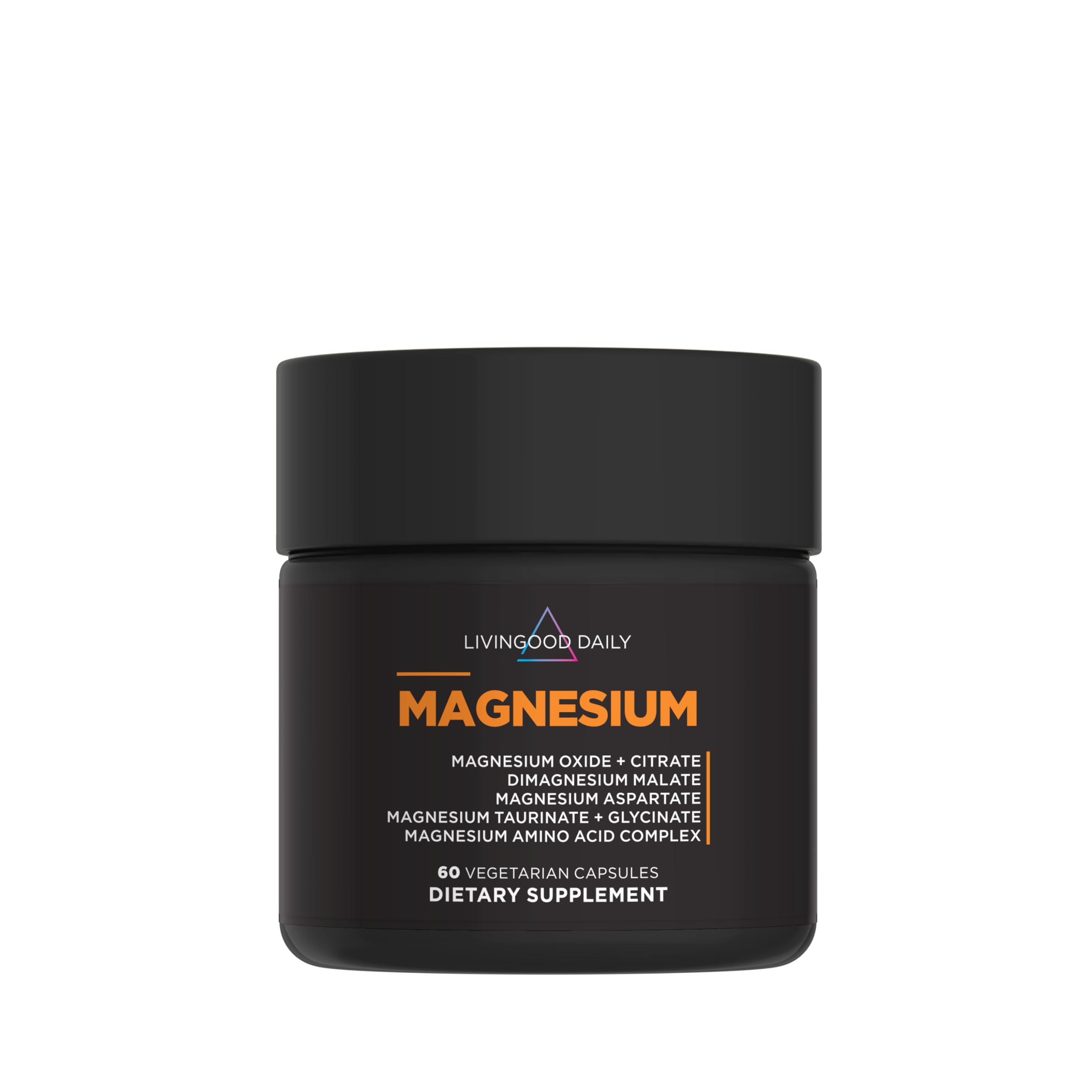 Livingood Daily magnesium bottle front for easy daily support.