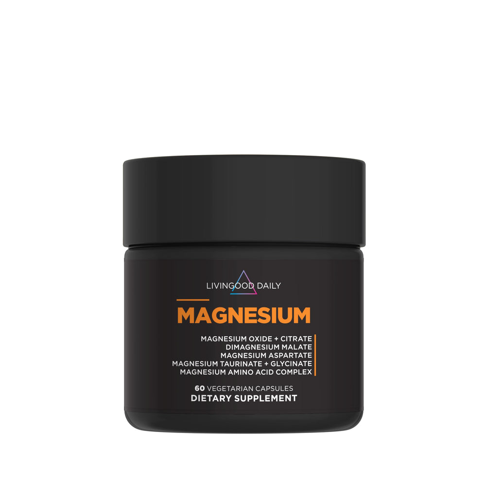 Livingood Daily magnesium bottle front for easy daily support.