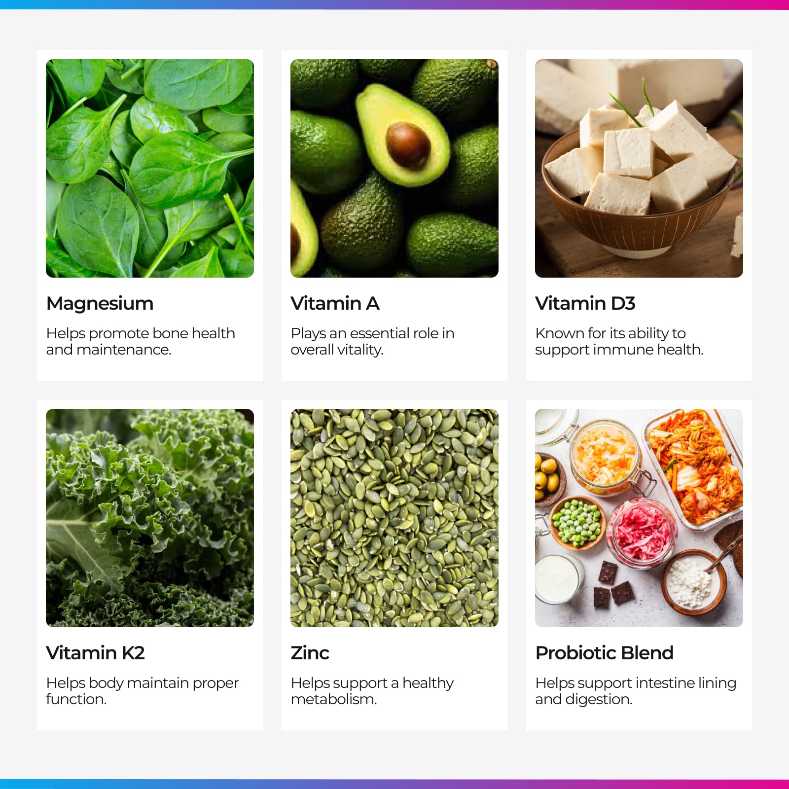 Vegetarian, allergen-free Livingood Daily supplement packaging.