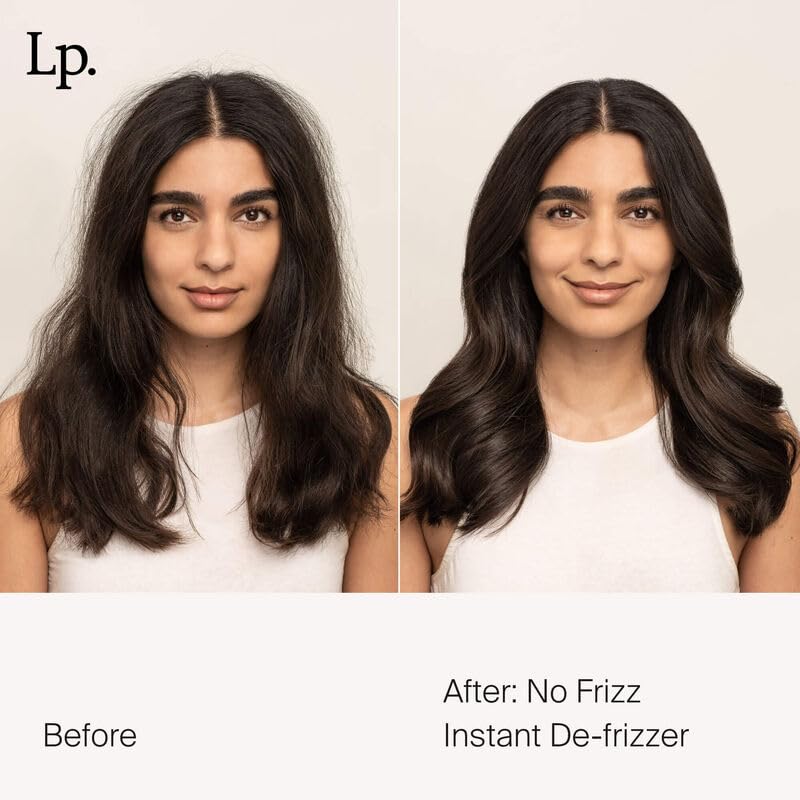 Living Proof No Frizz Instant De-Frizzer spray on dry hair refreshing dull strands between washes