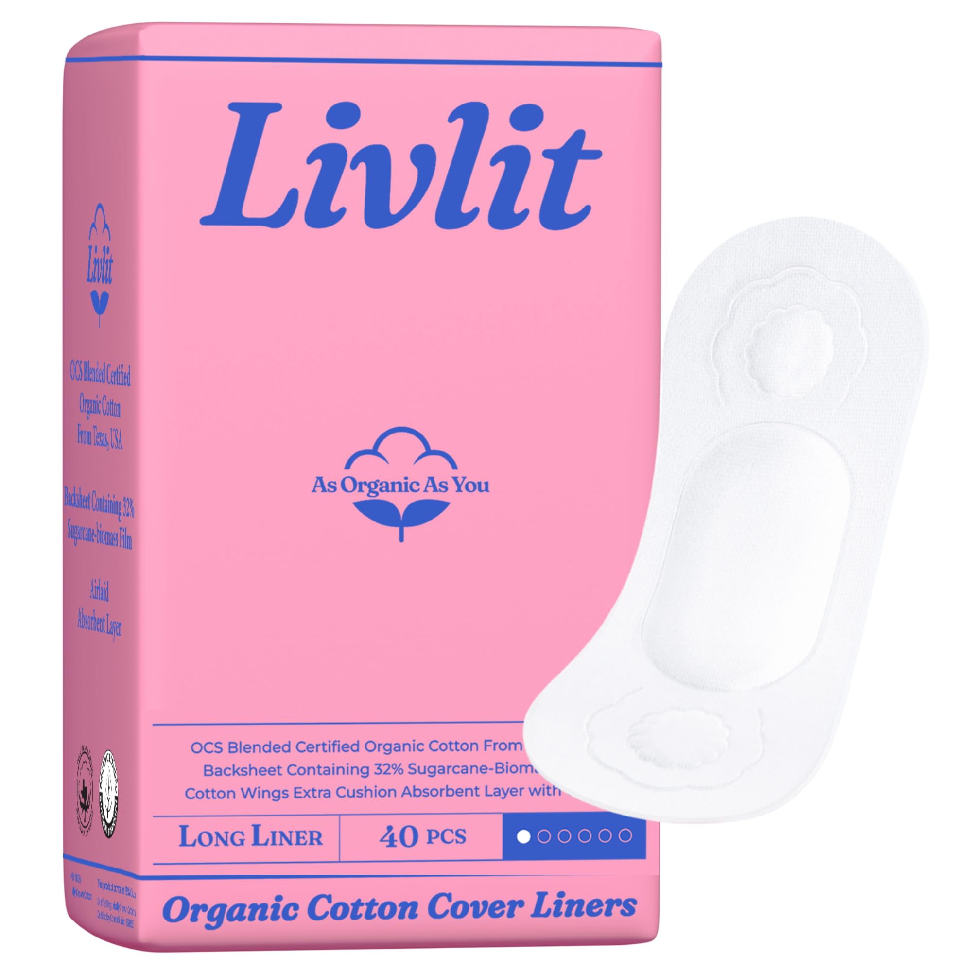 Livlit Ultra-Thin Panty Liner packaging for discreet daily protection.
