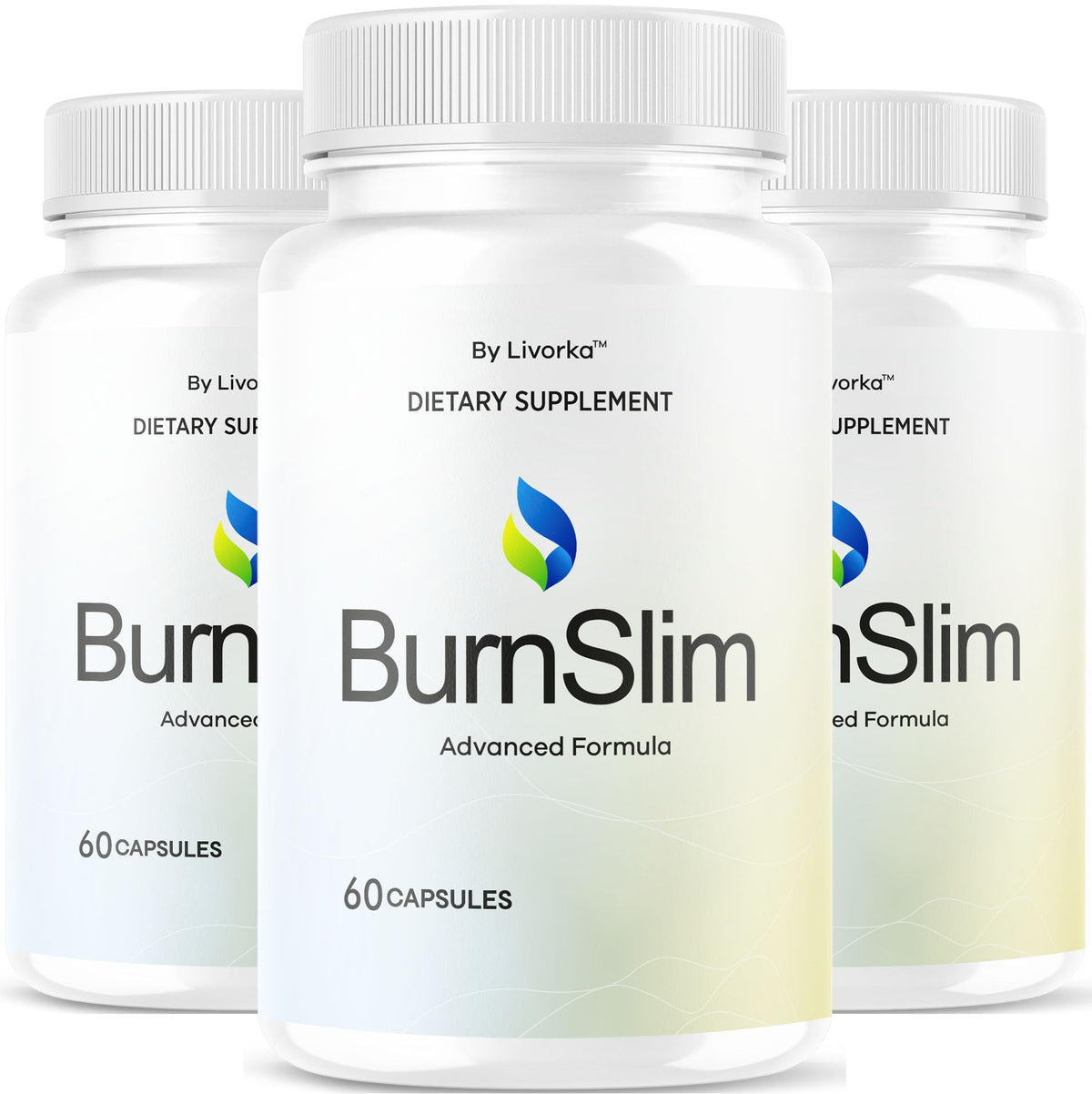 LIVORKA Burn Slim Capsules bottle showing a 3-month supply for ongoing wellness