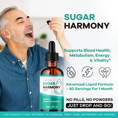 LIVORKA Sugar Harmony Drops bottle back label with ingredients for informed use