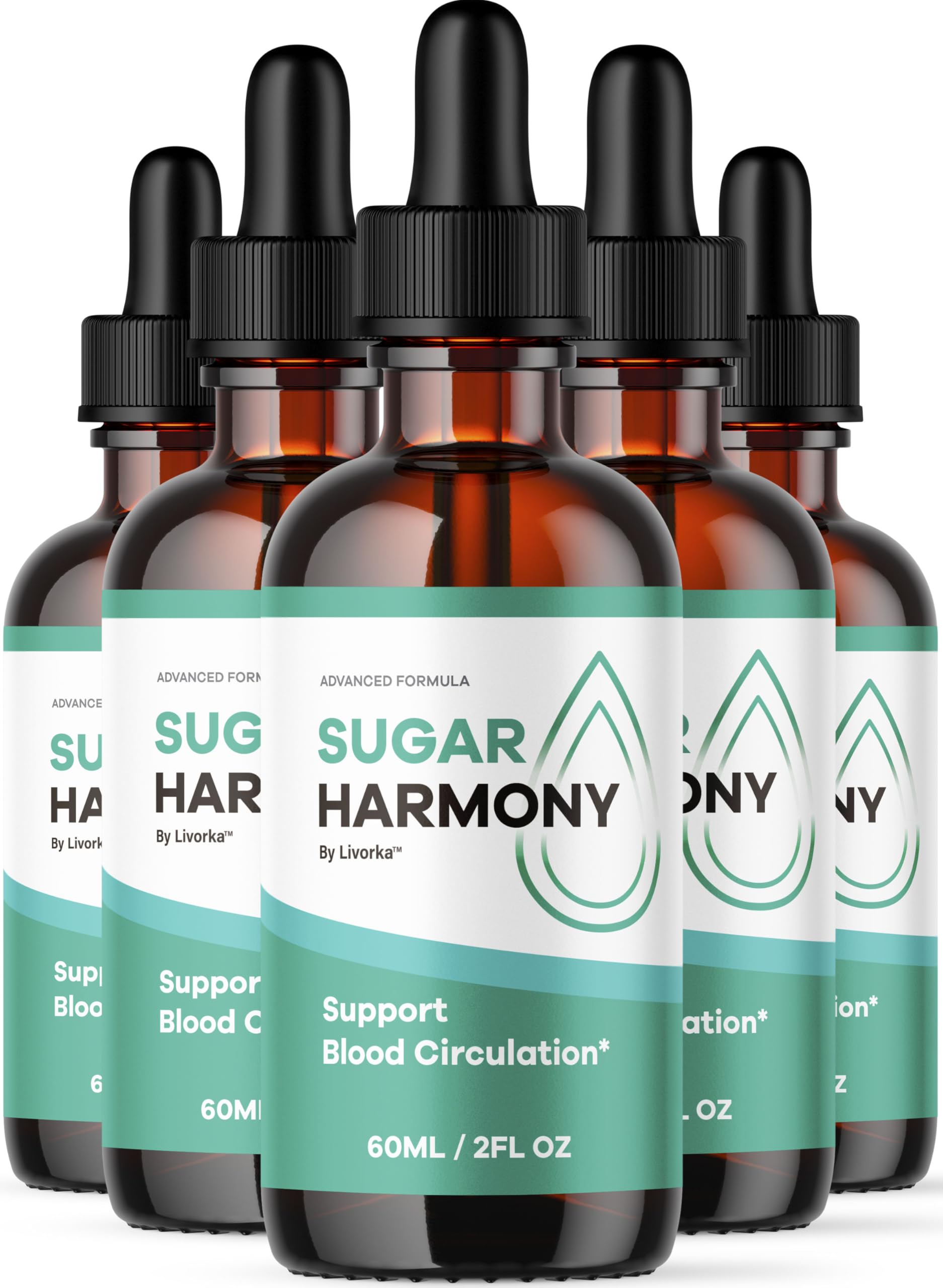LIVORKA Sugar Harmony Drops bottle close-up highlighting the premium liquid formula for daily wellness