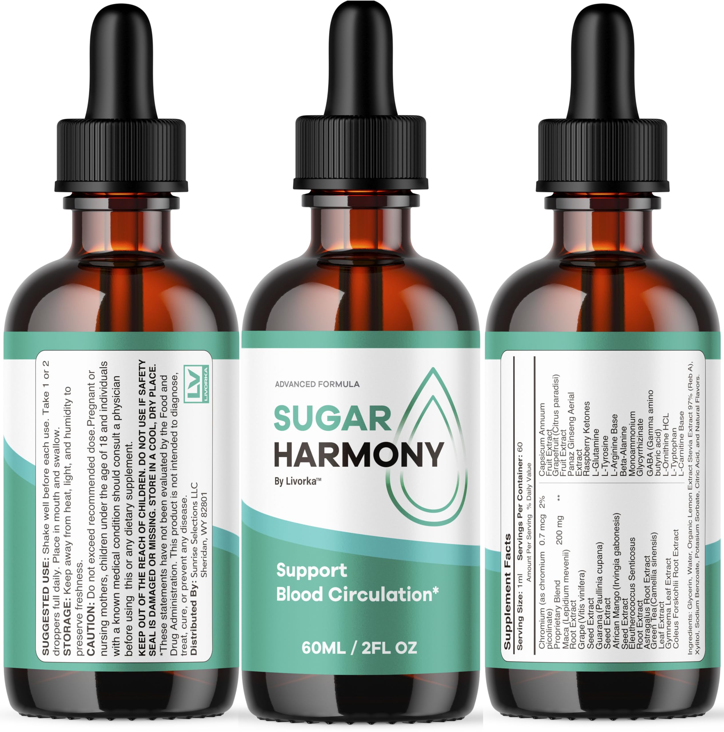 LIVORKA Sugar Harmony Drops dispensing action shows easy beverage addition