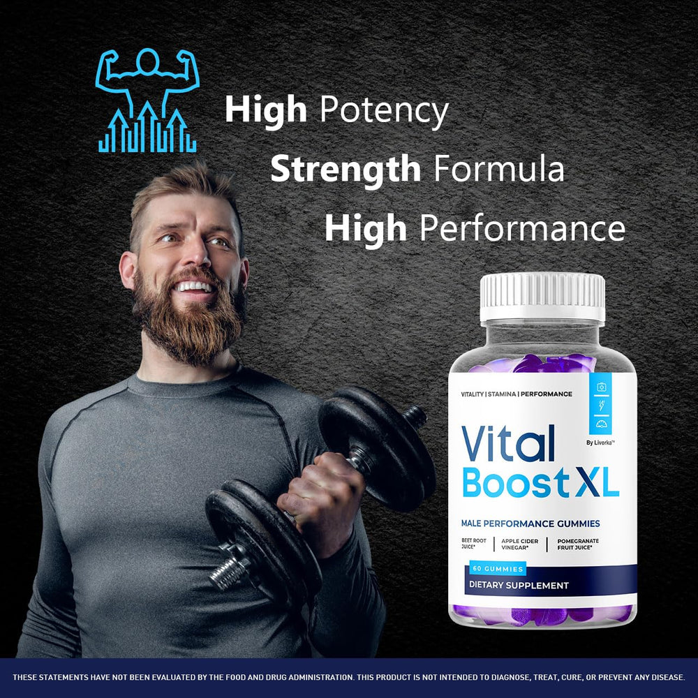 LIVORKA Vital Boost XL Gummies bottle back with usage and ingredients