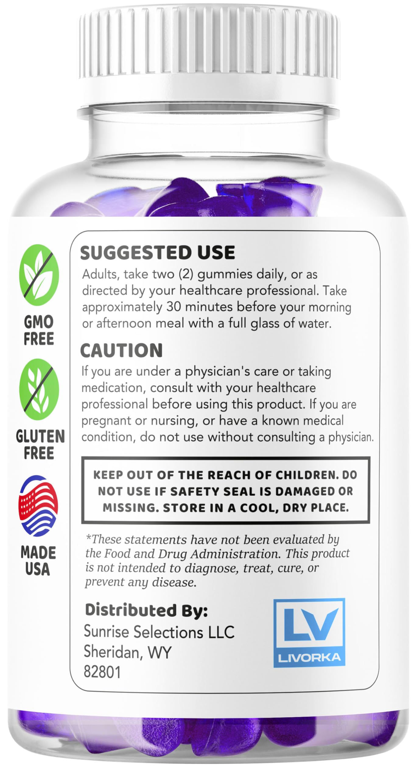 Two-pack LIVORKA Vital Boost XL Gummies package shot