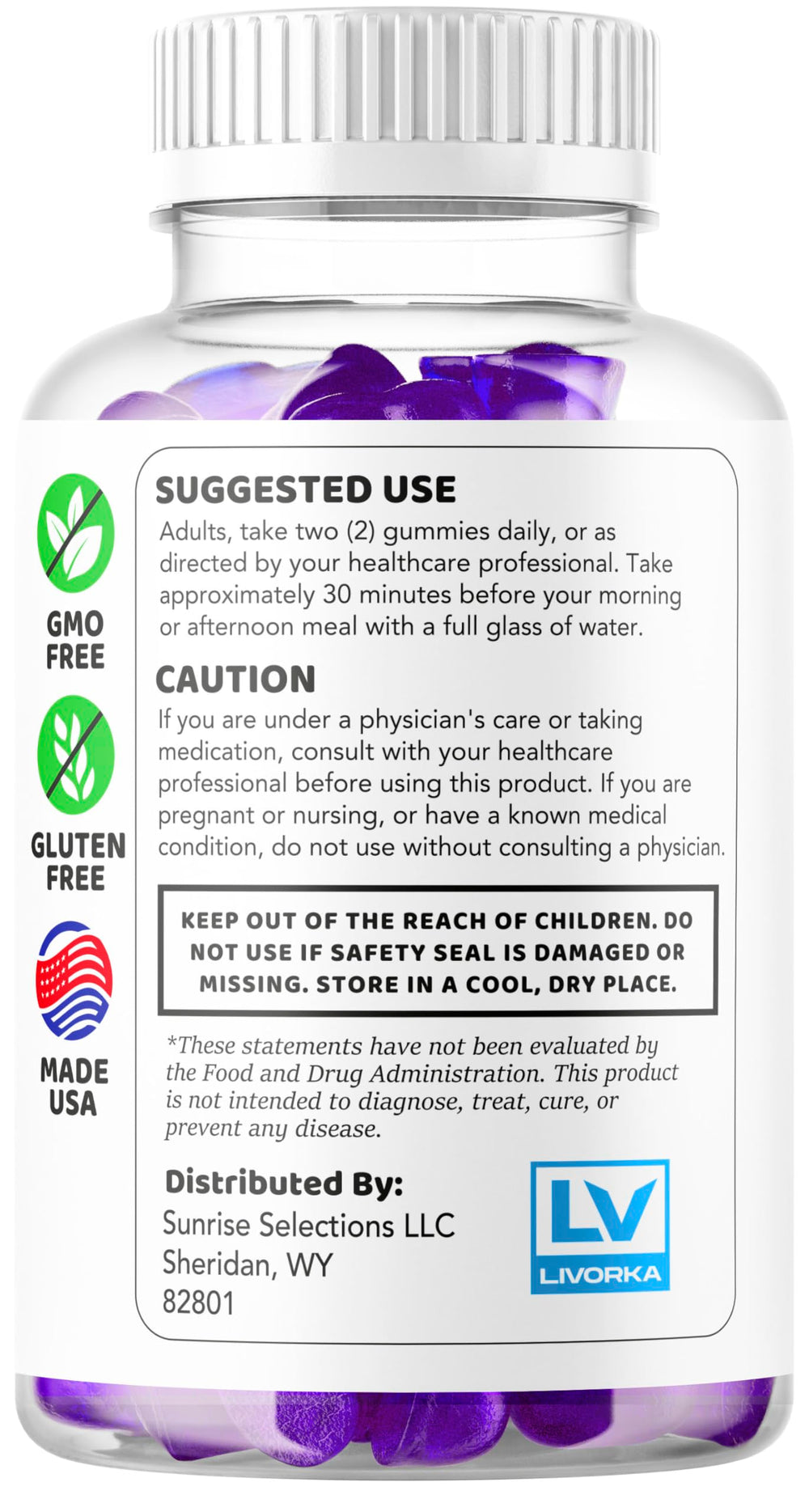 Two-pack LIVORKA Vital Boost XL Gummies package shot