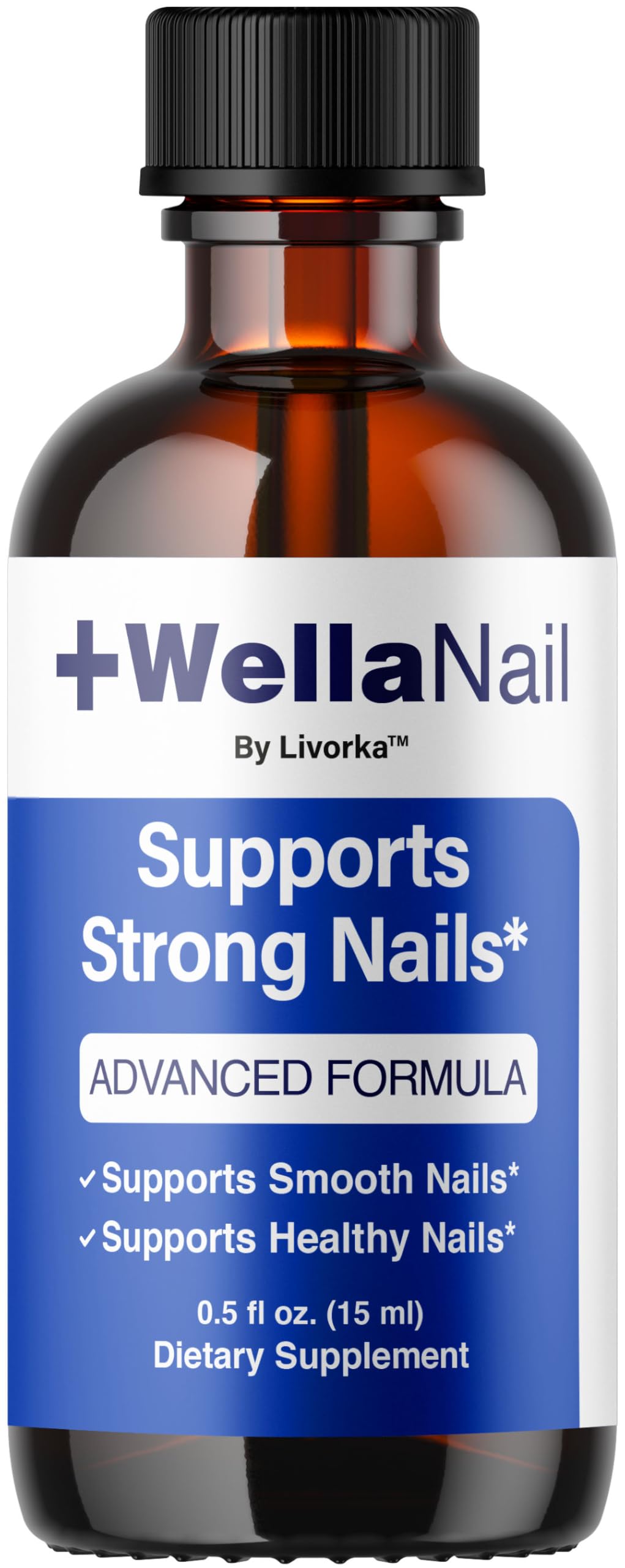 LIVORKA WellaNail Drops bottle front for daily wellness support.
