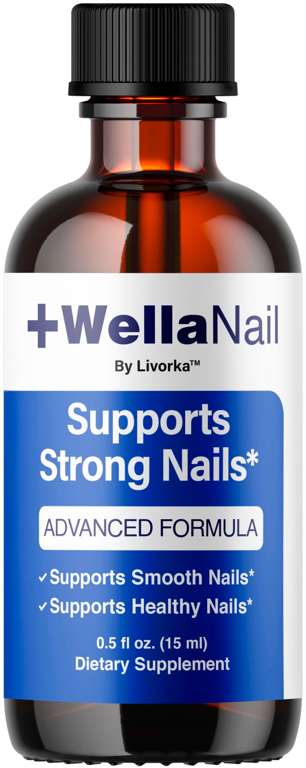 LIVORKA WellaNail Drops bottle front for daily wellness support.