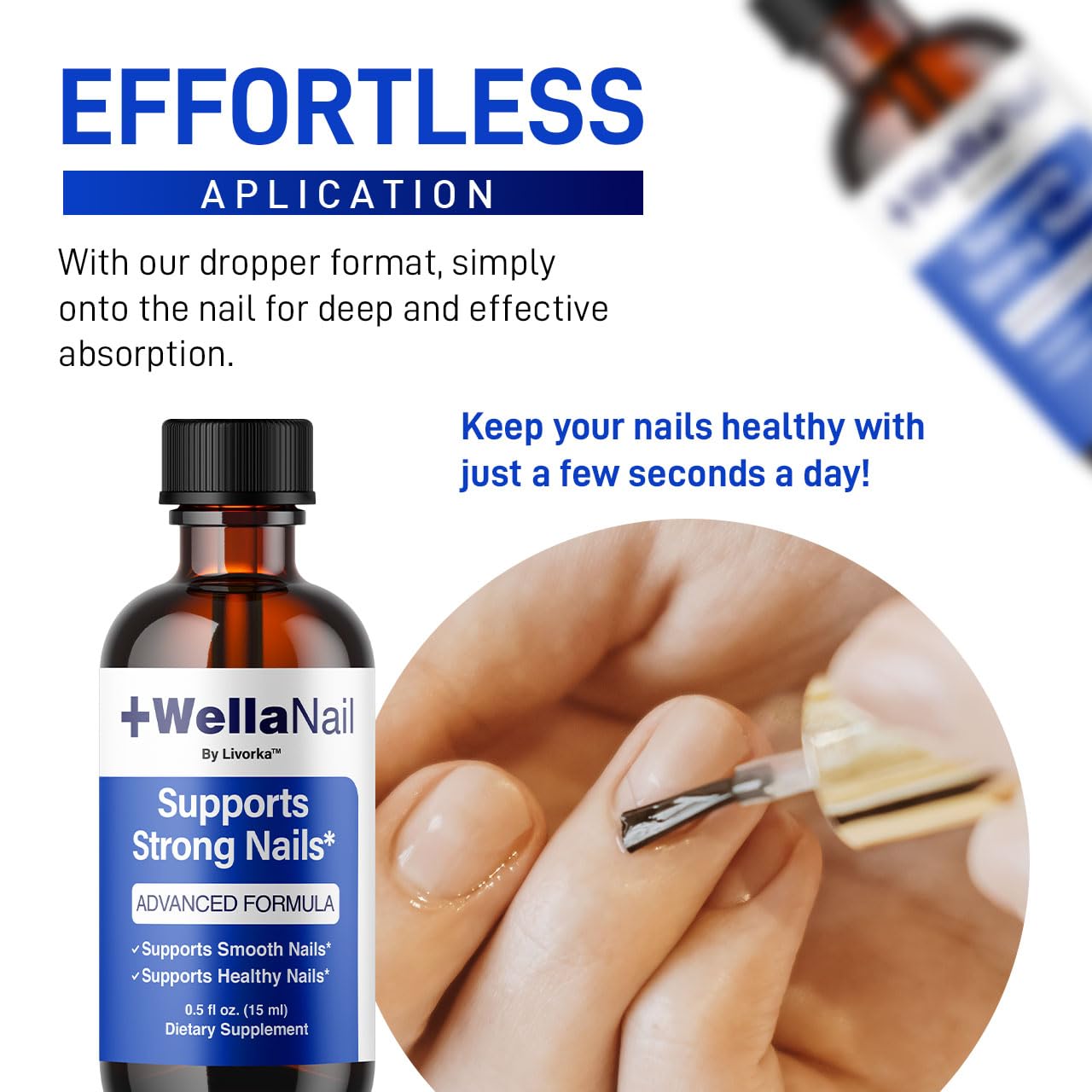 LIVORKA WellaNail Drops liquid texture visible to suggest a natural formula.