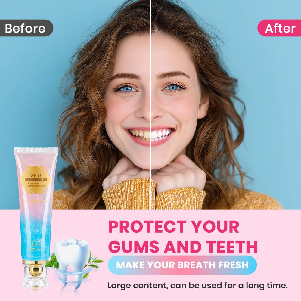 LIVREO niacinamide toothpaste tubes in double pack ready for use