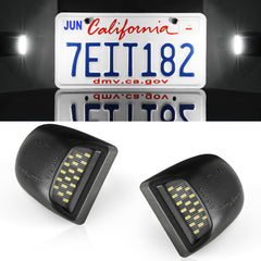 LivTee license plate light assembly enhances nighttime visibility for Chevy, GMC, and Cadillac.