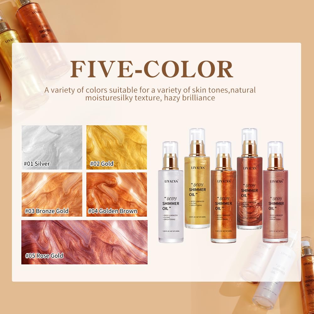 LIYALAN Face highlight with shimmering oil for radiance