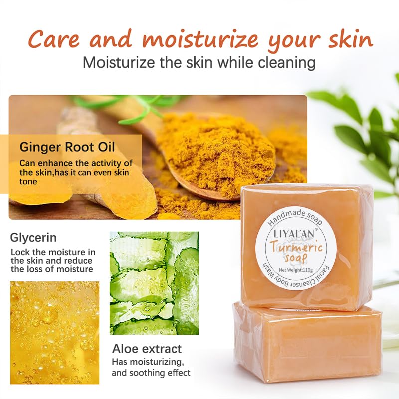 LIYALAN soap shown with a foaming net for rich lather.