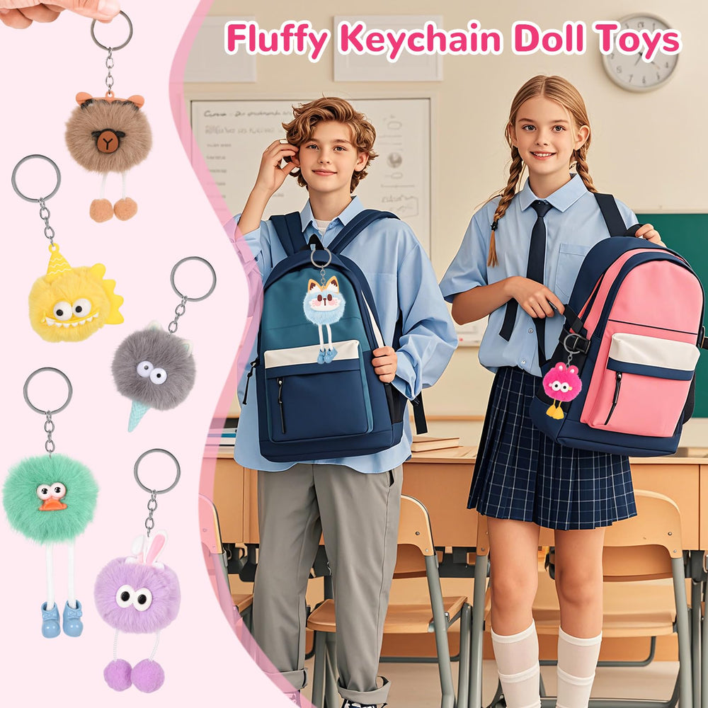 LiYiQ plush keychain sturdy buckle keeps keys secure.