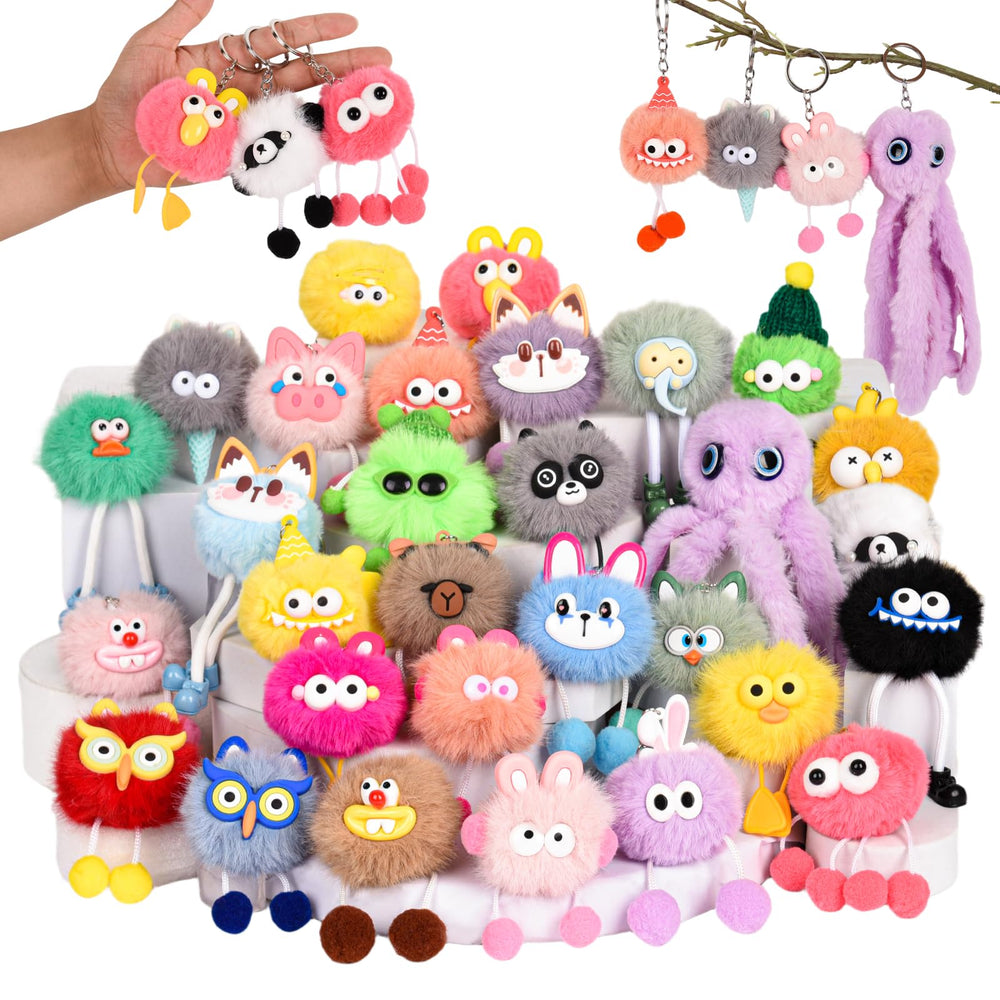 LiYiQ plush keychain variety styles showcased for versatile sharing and personalization.