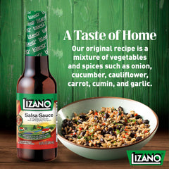 Lizano salsa pour action demonstrates easy seasoning to elevate everyday meals.