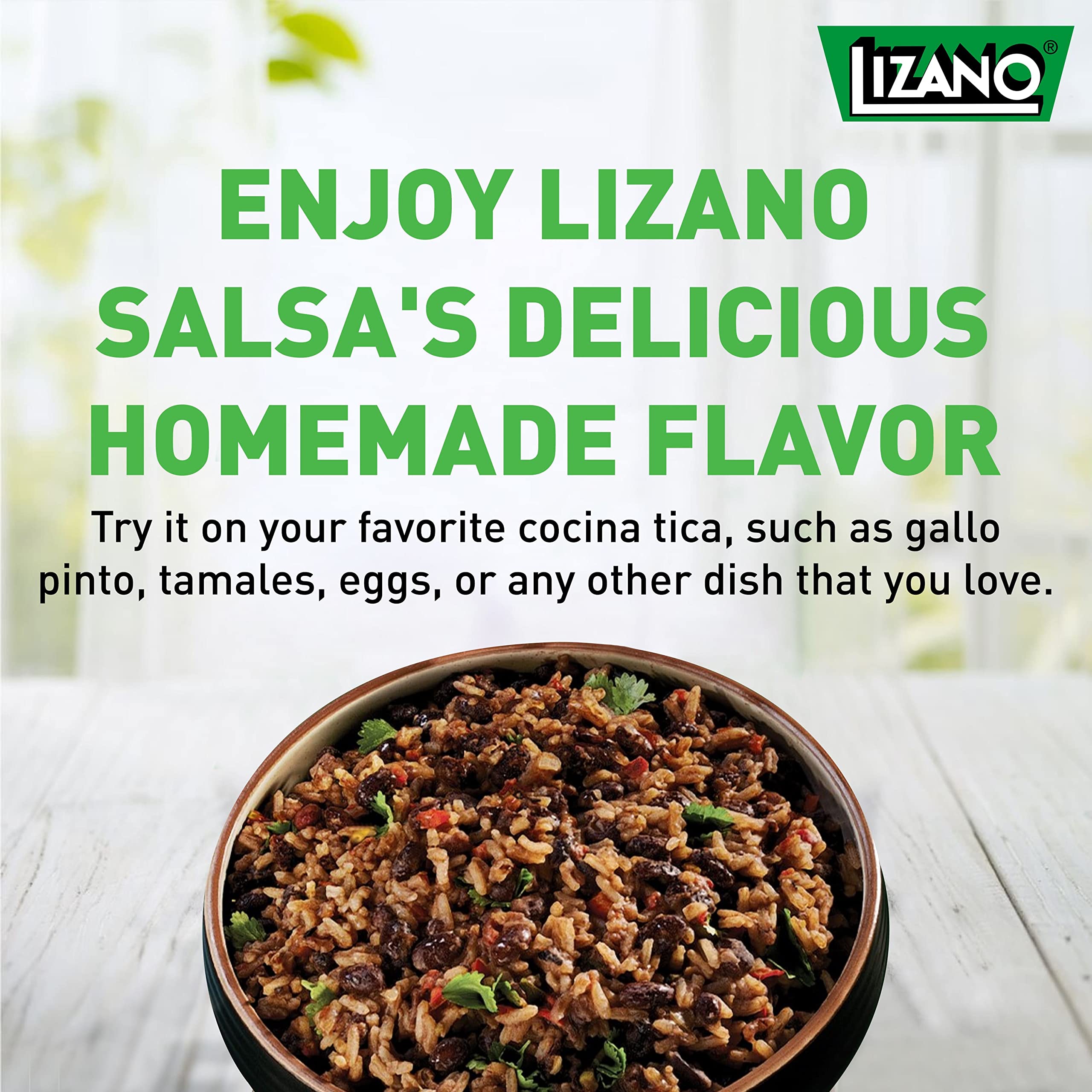 Lizano salsa served over gallo pinto pairs traditional Costa Rican flavors.