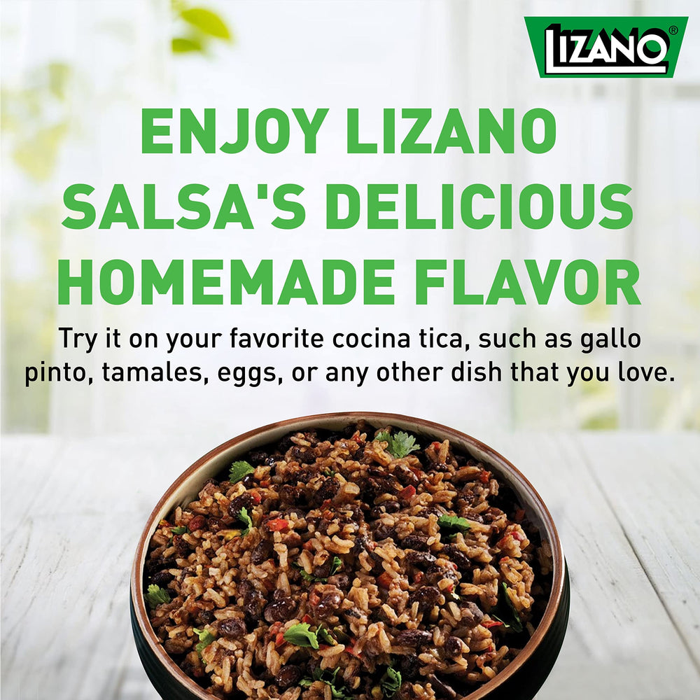 Lizano salsa served over gallo pinto pairs traditional Costa Rican flavors.