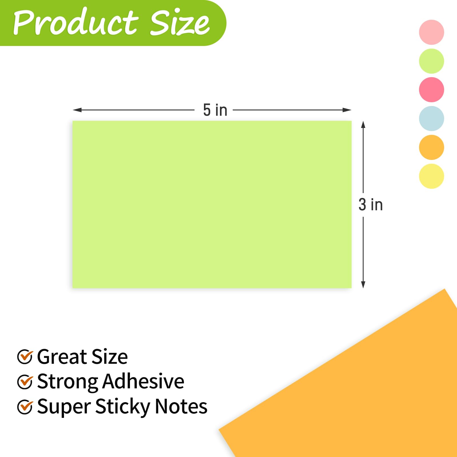 Lkpezy 3x5 sticky notes light blue for organized notes and visibility.