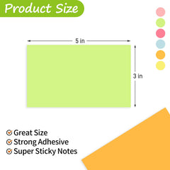 Lkpezy 3x5 sticky notes light blue for organized notes and visibility.