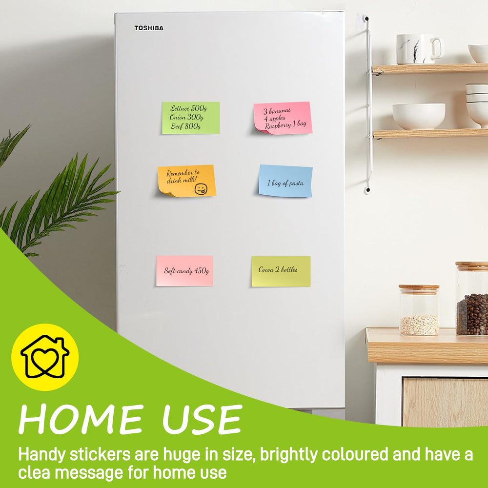 Lkpezy 6-pad set of assorted sticky notes for home office school use.