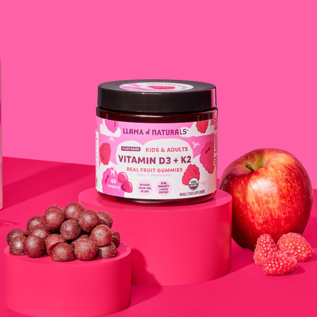 Llama Naturals dentist-friendly D3 gummies without added sugar for tooth-friendly routine