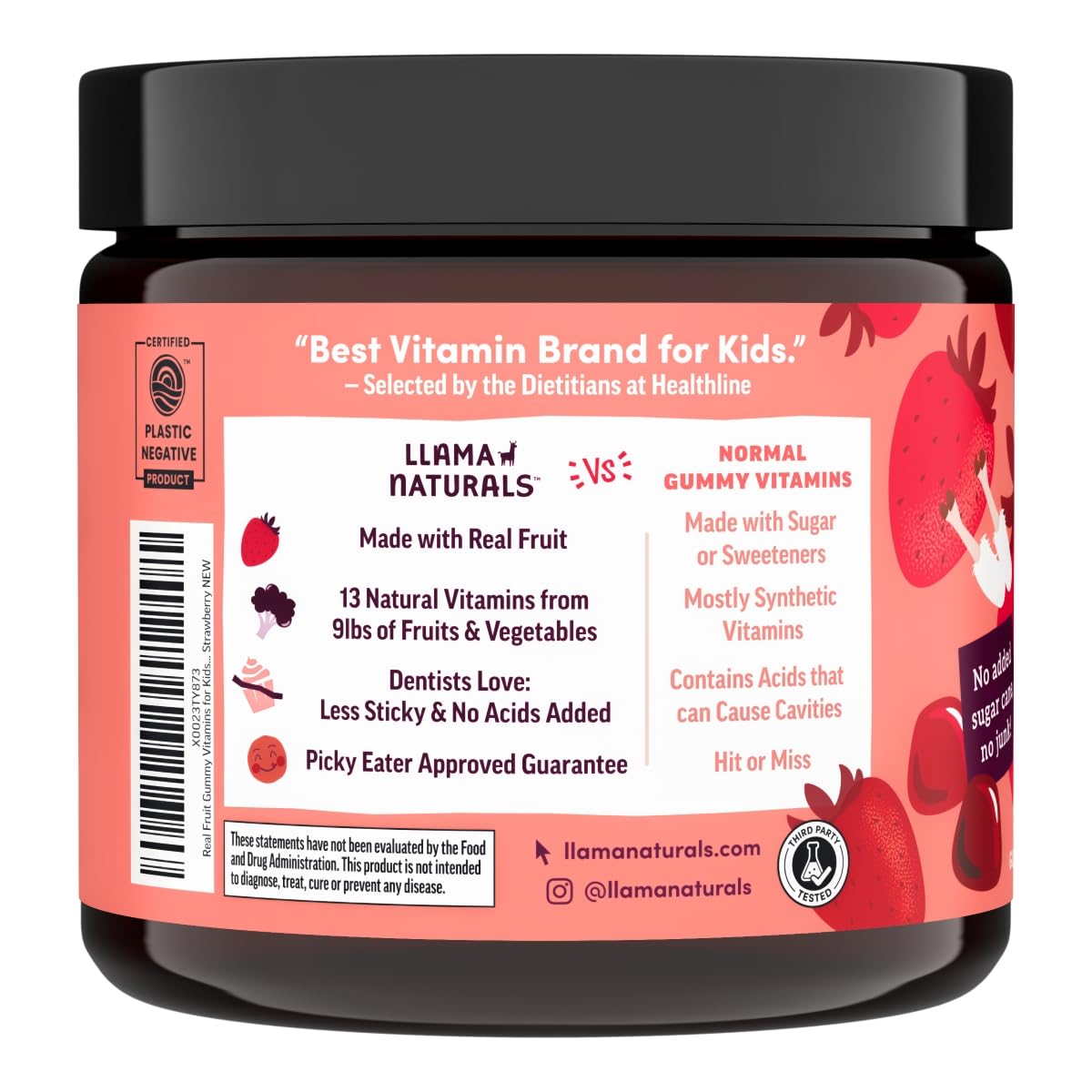 Llama Naturals dentist-friendly gummies reduce stickiness and tooth wear
