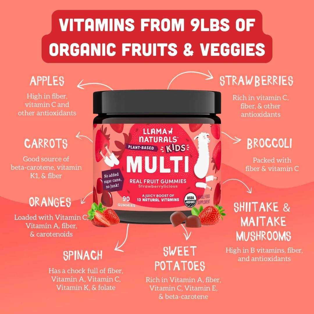 Llama Naturals real fruit ingredients support natural growth and nutrition