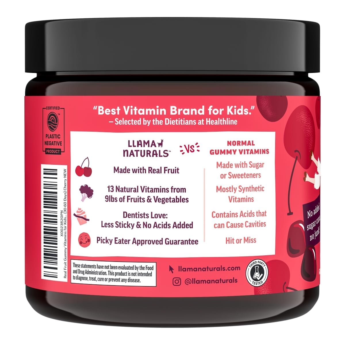 Llama Naturals Kids Multivitamin Gummies ready-to-chew for picky eaters.