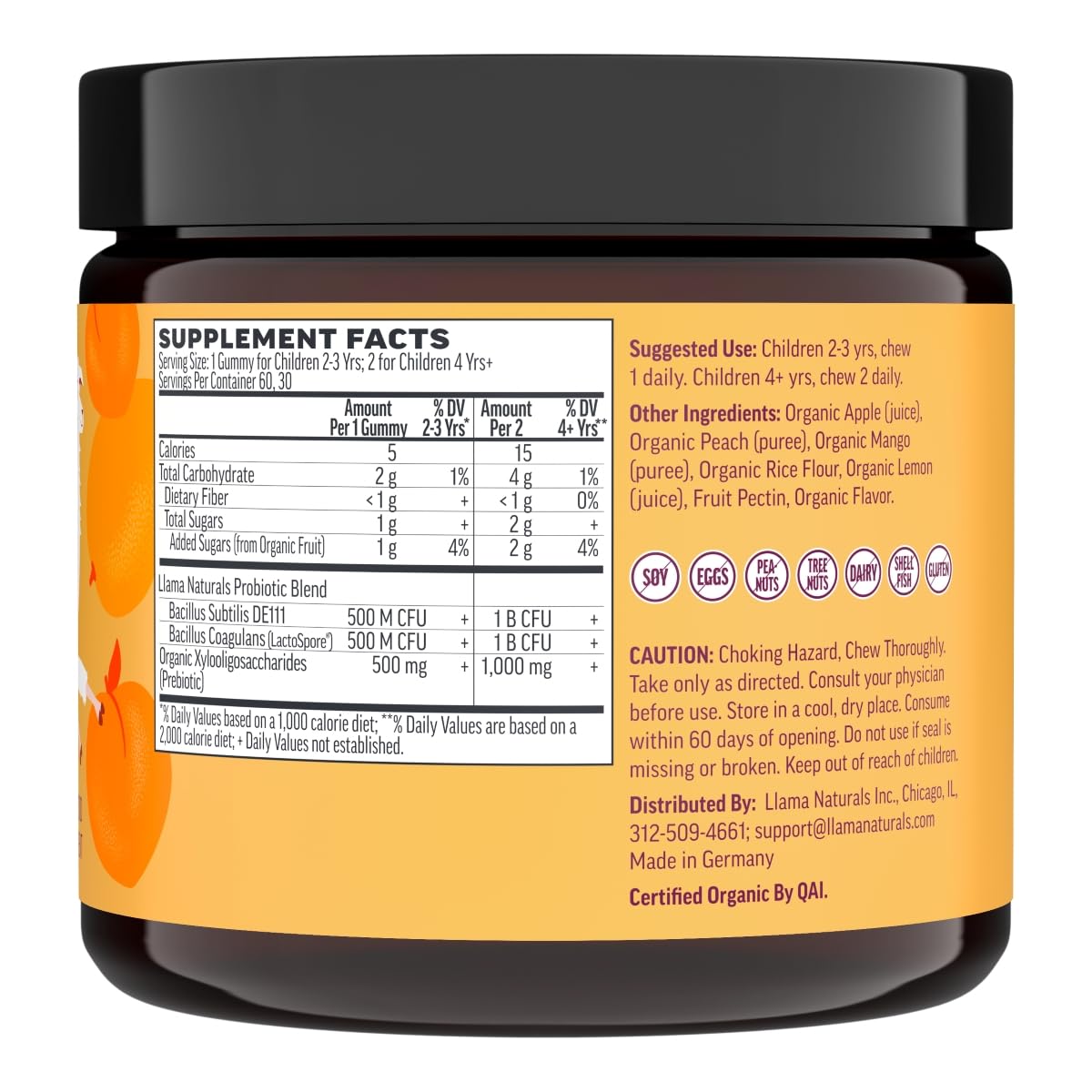 Llama Naturals picky-eater friendly gummies for kids.
