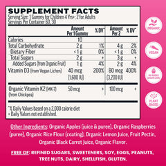 Llama Naturals vegan D3 from lichen shown in bright gummies for bone health support