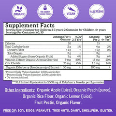 Llama Naturals vegan immune support gummies with vitamin C and zinc.