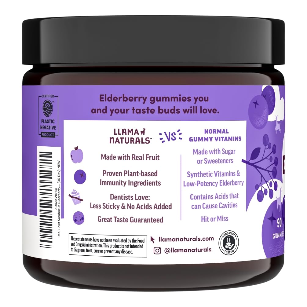 Vegan organic label on Llama Naturals packaging signaling allergen-free ingredients.