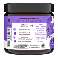 Vegan organic label on Llama Naturals packaging signaling allergen-free ingredients.