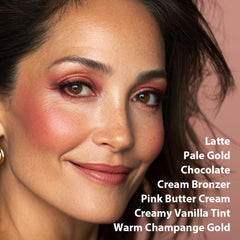 llasido Best Baked Face Palette neutral eyeshadow duo for soft definition.